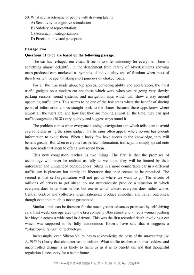 六级真题合并版2021-2025年12月_大学英语四六级_大学英语四级+六级_六级真题