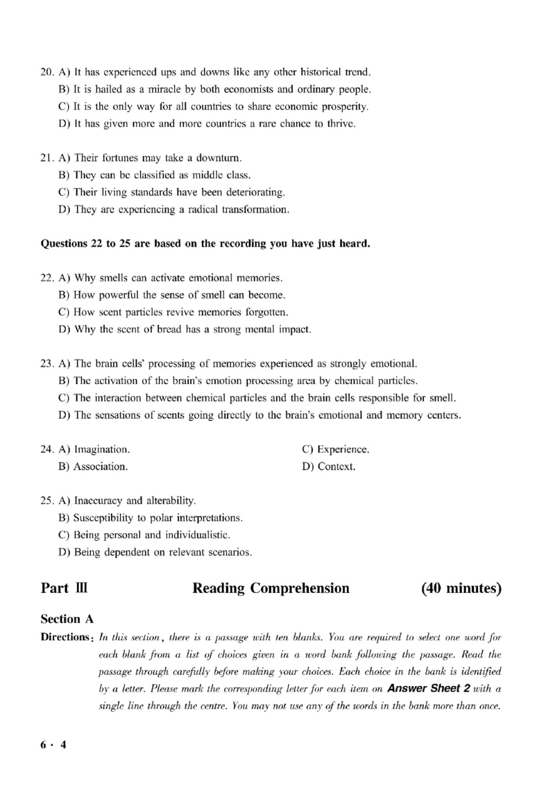 六级真题合并版2021-2025年12月_大学英语四六级_大学英语四级+六级_六级真题
