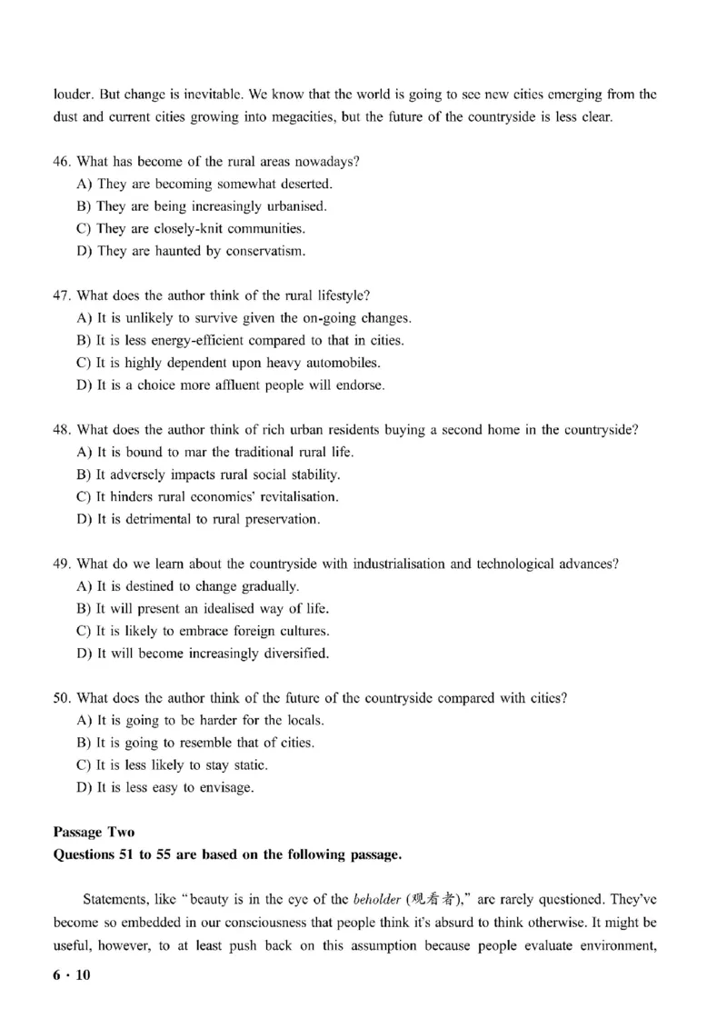 六级真题合并版2021-2025年12月_大学英语四六级_大学英语四级+六级_六级真题