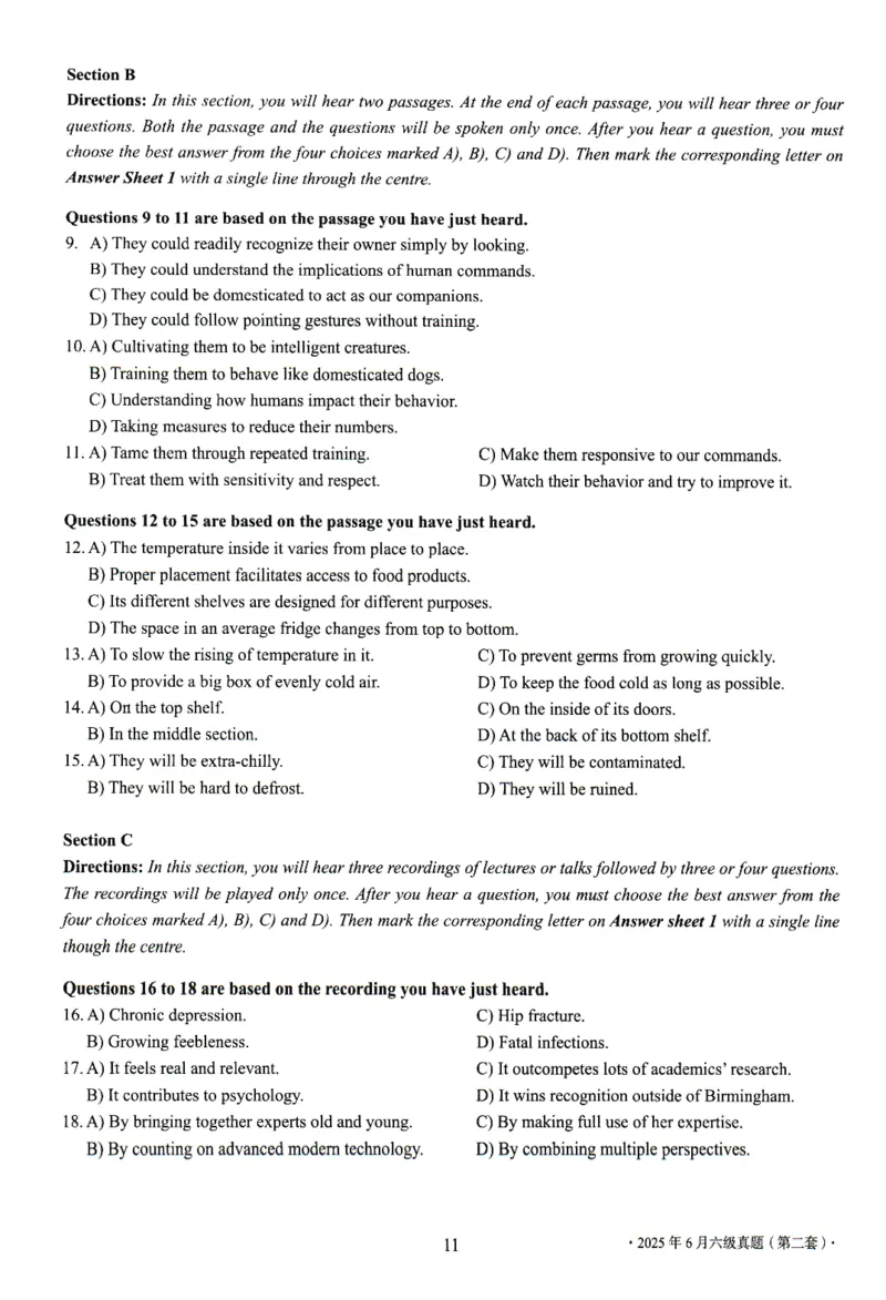 六级真题合并版2021-2025年12月_大学英语四六级_大学英语四级+六级_六级真题