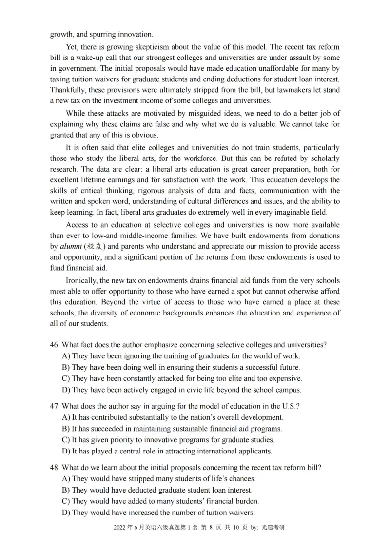 六级真题合并版2021-2025年12月_大学英语四六级_大学英语四级+六级_六级真题