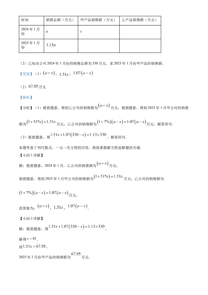 精品解析：2025年安徽省合肥高新区九年级中考二模数学试卷（解析版）_2025年安徽省中考模拟试卷数学_2025年安徽数学二模卷61份
