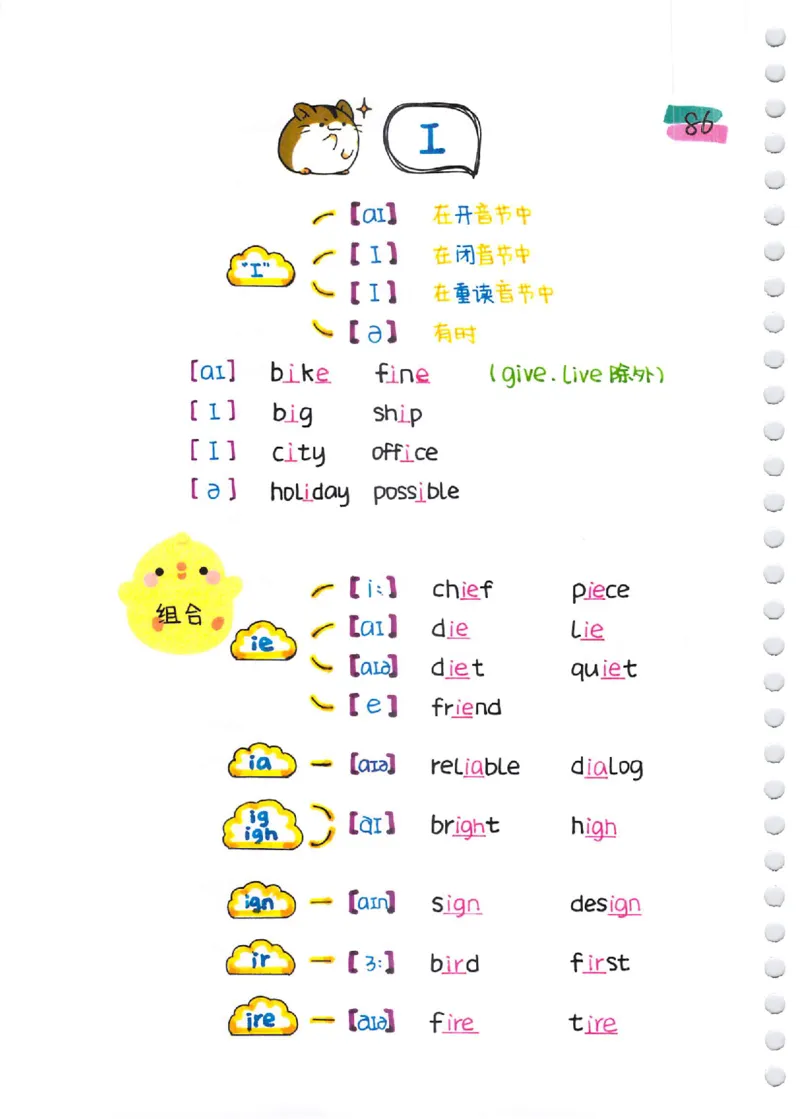 小学英语音标+自然拼读彩绘笔记（102页）_26春四年级上下册人教版_四上英语合集人教版PEP英语四年级上册新教材（教学视频+课件+动画+音频+练习+教案）_17练习资料