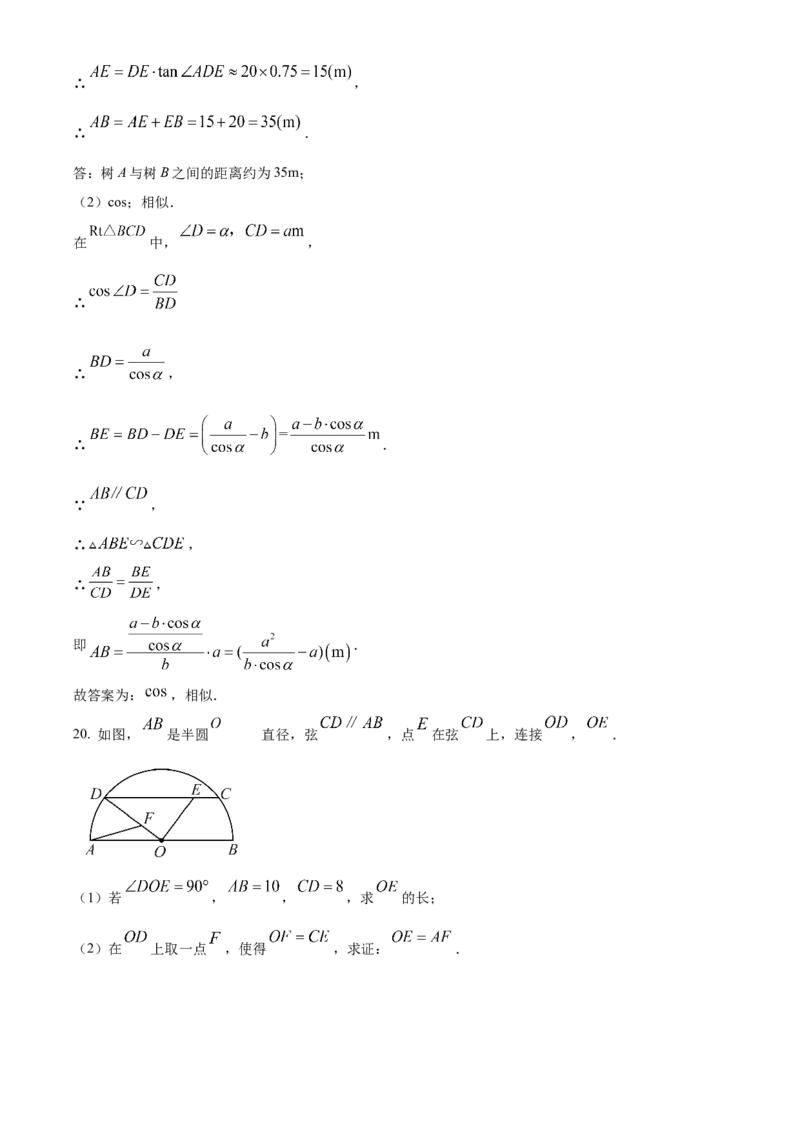 精品解析：2025年安徽省初中学业水平考试名校联考数学试卷一（解析版）_2025年安徽省中考模拟试卷数学_2025年安徽数学一模卷62份