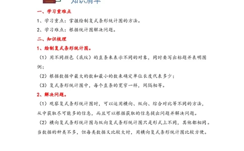 8.2复式条形统计图-四年级数学下册课时练分层作业（人教版）_2026春人教版数学四年级下册_四下人教数学_四年级下册_课时练习_分层知识课时练