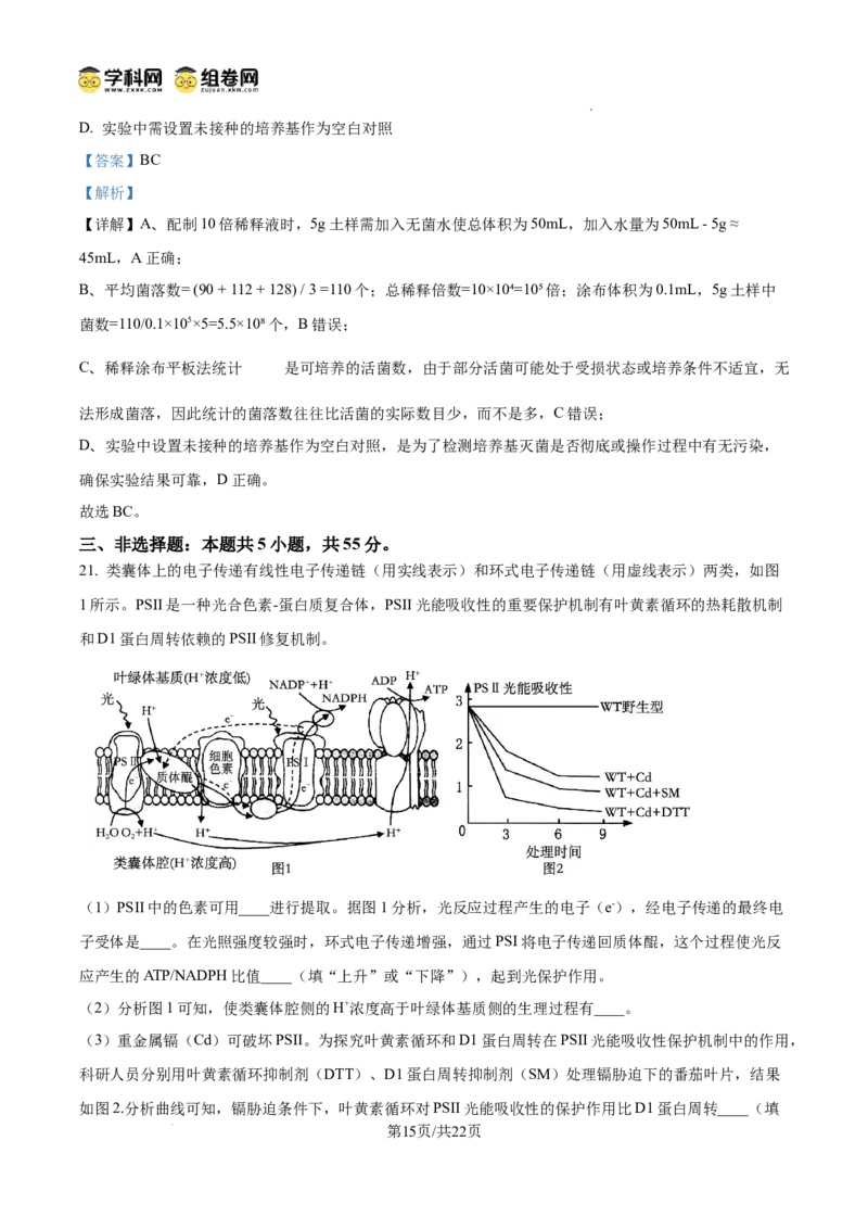 精品解析：2026届山东省烟台市高三下学期一模生物试题（解析版）