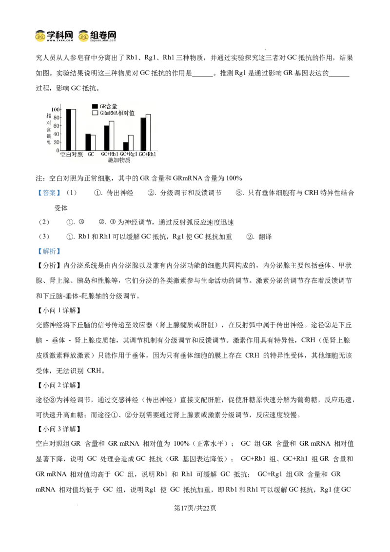 精品解析：2026届山东省烟台市高三下学期一模生物试题（解析版）