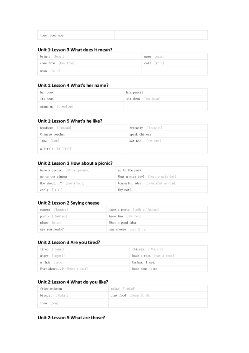 川教版英语四年级下册单词默写表_26春四年级上下册人教版_四上英语合集人教版PEP英语四年级上册新教材（教学视频+课件+动画+音频+练习+教案）_17练习资料_《小学英语单词默写表》