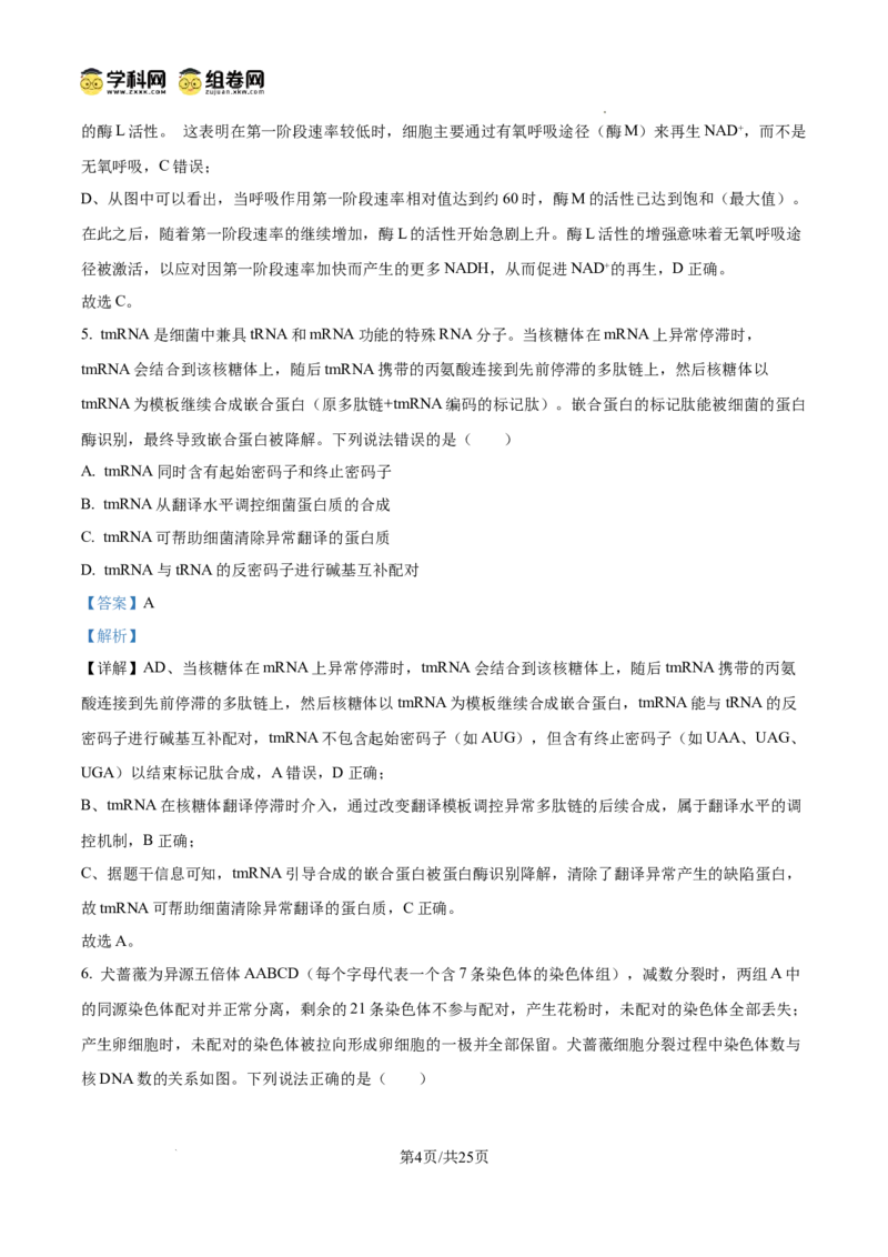 精品解析：2026届山东省菏泽市高三下学期一模生物试题（解析版）