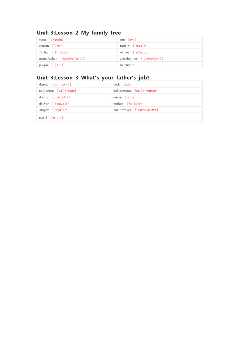 川教版英语五年级上册单词默写表_26春四年级上下册人教版_四上英语合集人教版PEP英语四年级上册新教材（教学视频+课件+动画+音频+练习+教案）_17练习资料_《小学英语单词默写表》