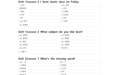 川教版英语五年级上册单词默写表_26春四年级上下册人教版_四上英语合集人教版PEP英语四年级上册新教材（教学视频+课件+动画+音频+练习+教案）_17练习资料_《小学英语单词默写表》