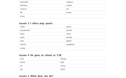 接力版英语五年级上册单词默写表_26春四年级上下册人教版_四上英语合集人教版PEP英语四年级上册新教材（教学视频+课件+动画+音频+练习+教案）_17练习资料_《小学英语单词默写表》