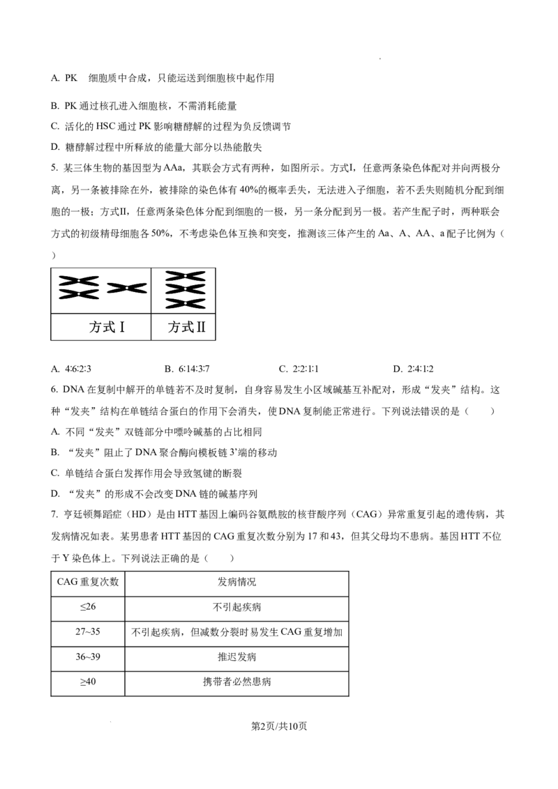精品解析：2026届山东省烟台市高三下学期一模生物试题（原卷版）