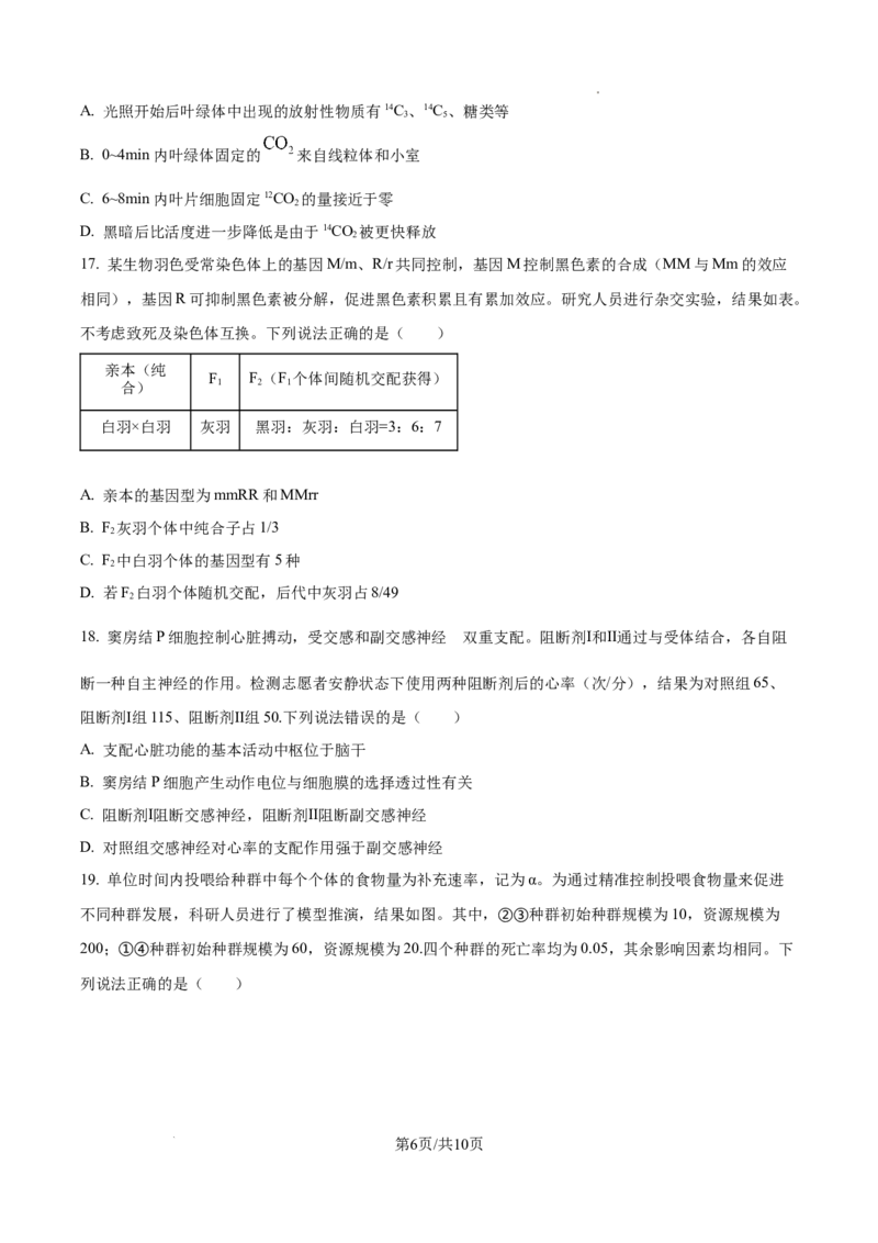精品解析：2026届山东省烟台市高三下学期一模生物试题（原卷版）