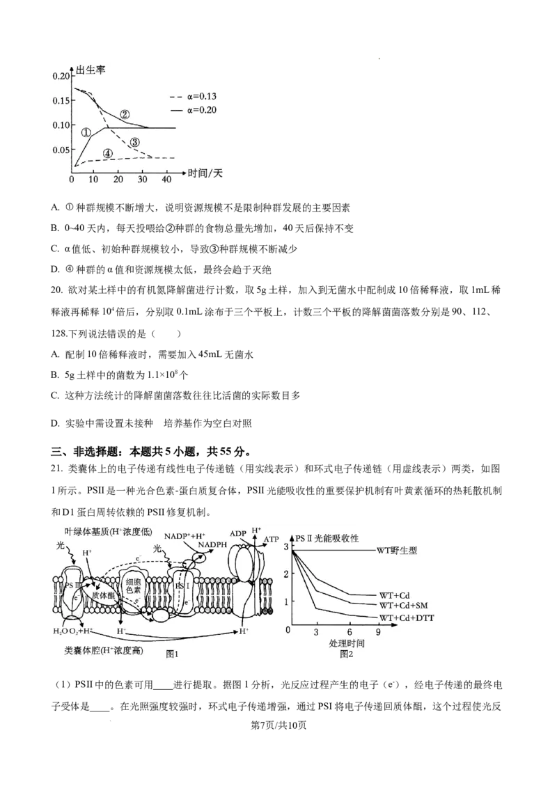 精品解析：2026届山东省烟台市高三下学期一模生物试题（原卷版）