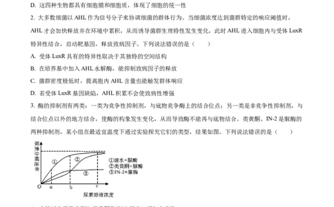 精品解析：2026届山东省烟台市高三下学期一模生物试题（原卷版）