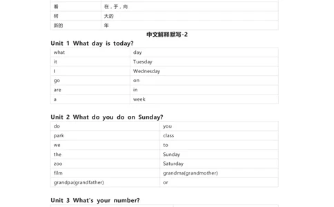 北京版（一起）英语二年级上册单词默写表_26春四年级上下册人教版_四上英语合集人教版PEP英语四年级上册新教材（教学视频+课件+动画+音频+练习+教案）_17练习资料_北京版