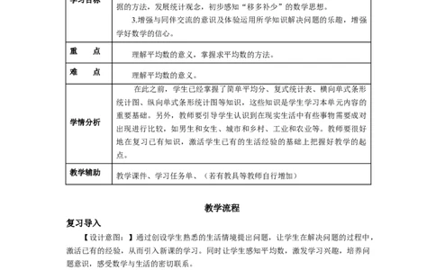 第八单元第1课时平均数（教学设计）-四年级数学下册人教版_2026春人教版数学四年级下册_四下人教数学_四年级下册_教学设计-与最新课件匹配