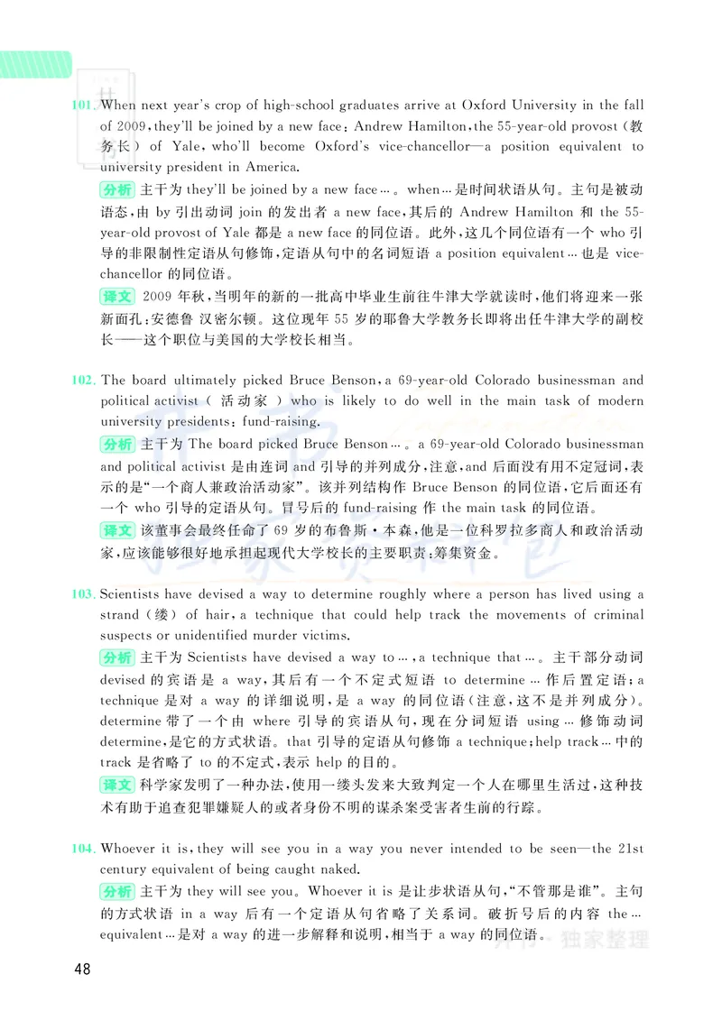 大学英语四级120例真题长难句精析_大学英语四六级_赠送_四六级作文模板+单词_阅读