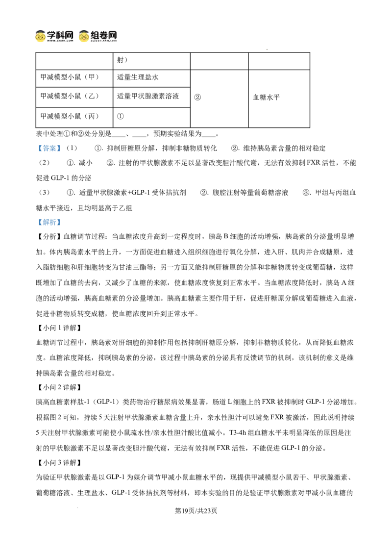 精品解析：2026届山东济宁市高三第一次模拟考试生物试题（解析版）