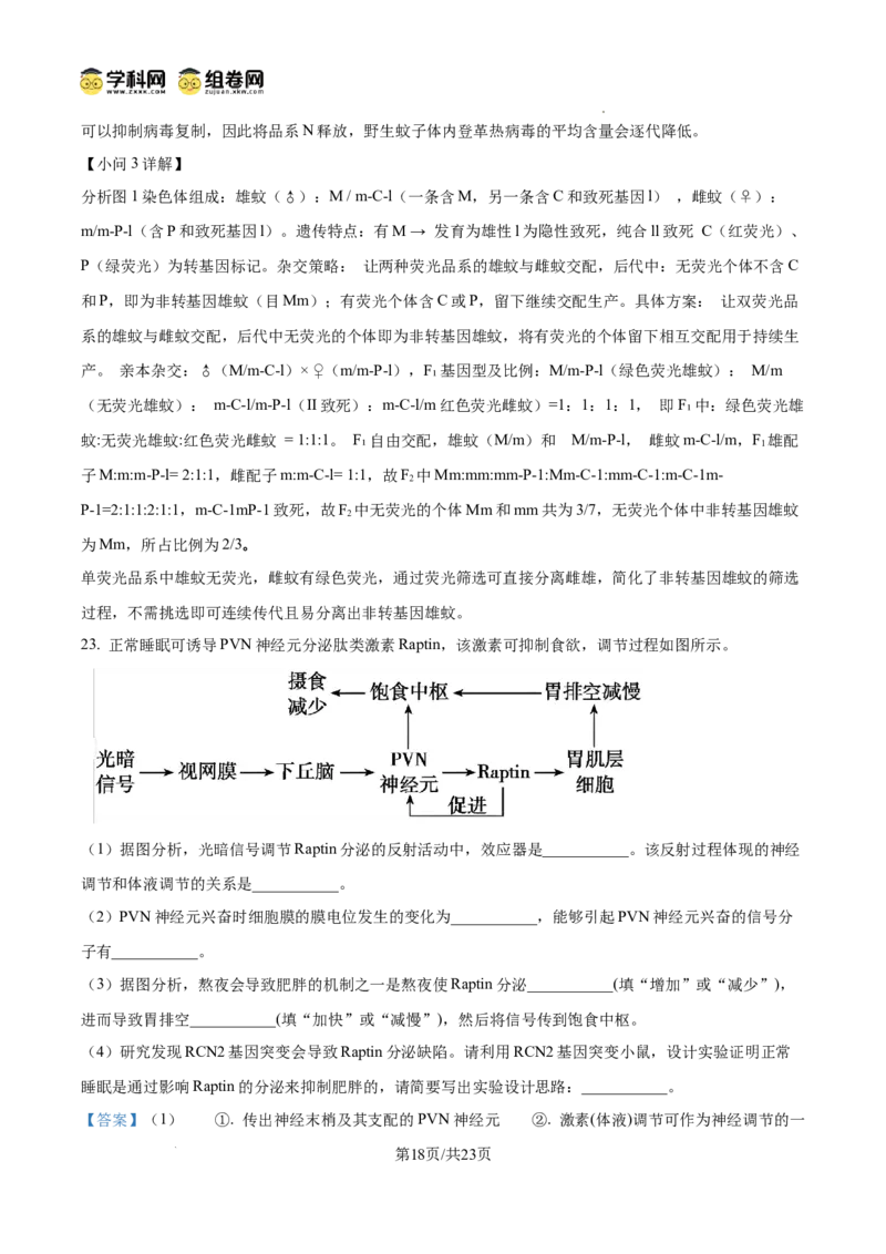 精品解析：2026届山东德州市高三下学期一模考试生物试题（解析版）