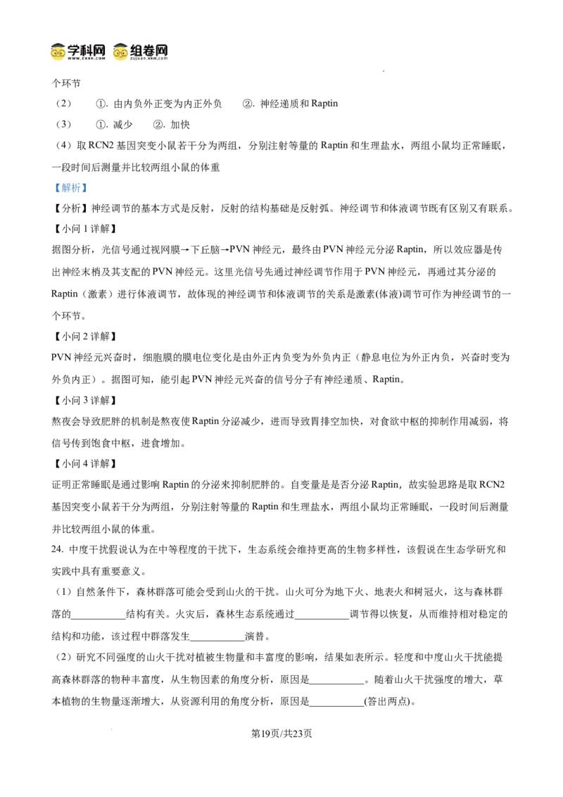 精品解析：2026届山东德州市高三下学期一模考试生物试题（解析版）