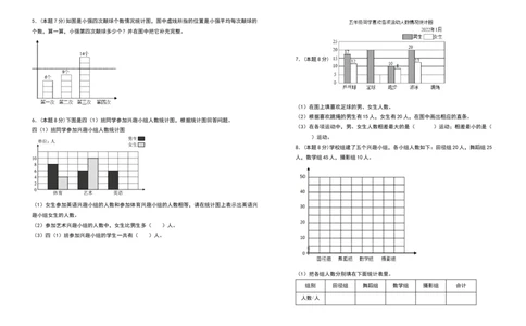 四年级数学下册第八单元平均数与条形统计图检测卷（提高卷）（含答案）人教版_2026春人教版数学四年级下册_四下人教数学_四年级下册_专项练习