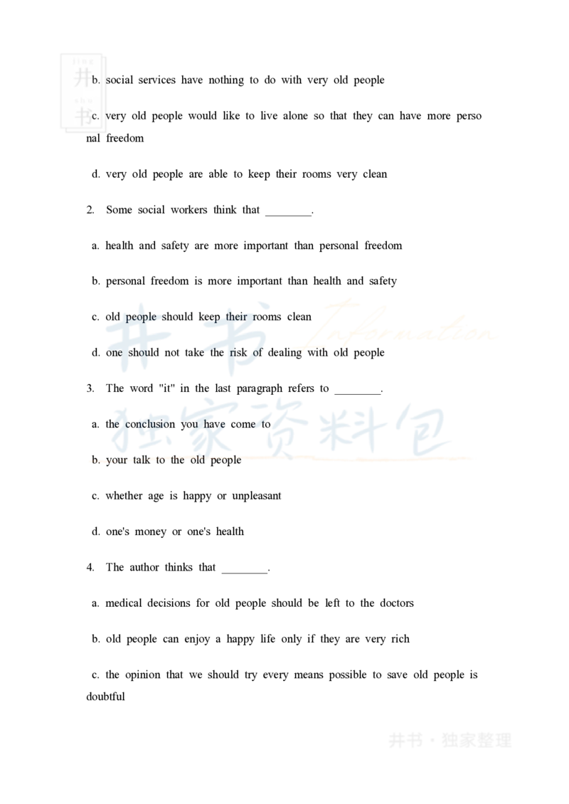 大学英语四级阅读40篇(含答案)_大学英语四六级_赠送_四六级作文模板+单词_阅读