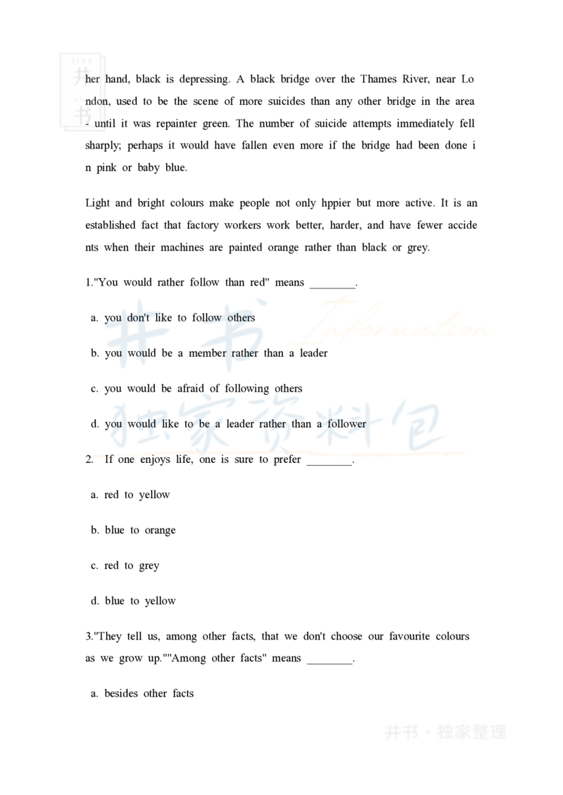 大学英语四级阅读40篇(含答案)_大学英语四六级_赠送_四六级作文模板+单词_阅读