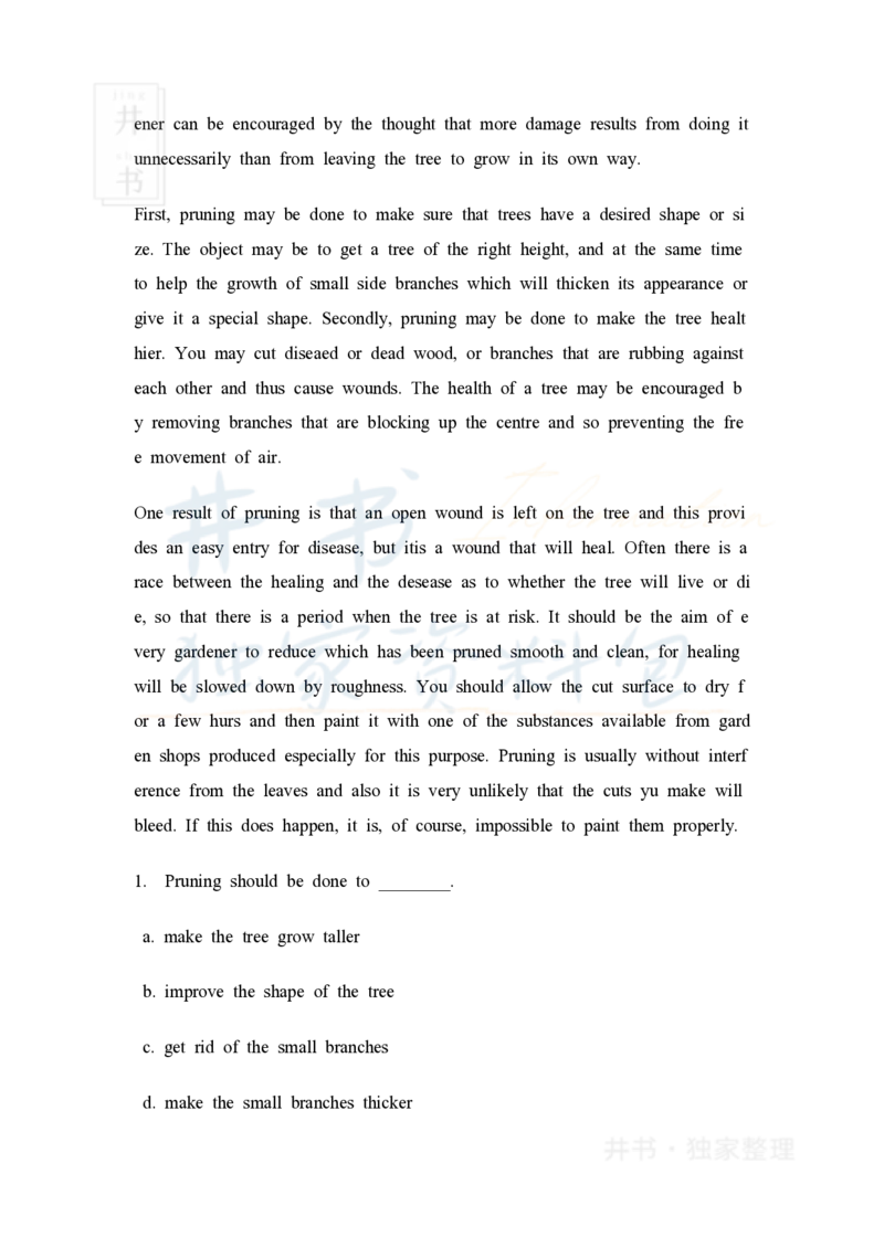 大学英语四级阅读40篇(含答案)_大学英语四六级_赠送_四六级作文模板+单词_阅读