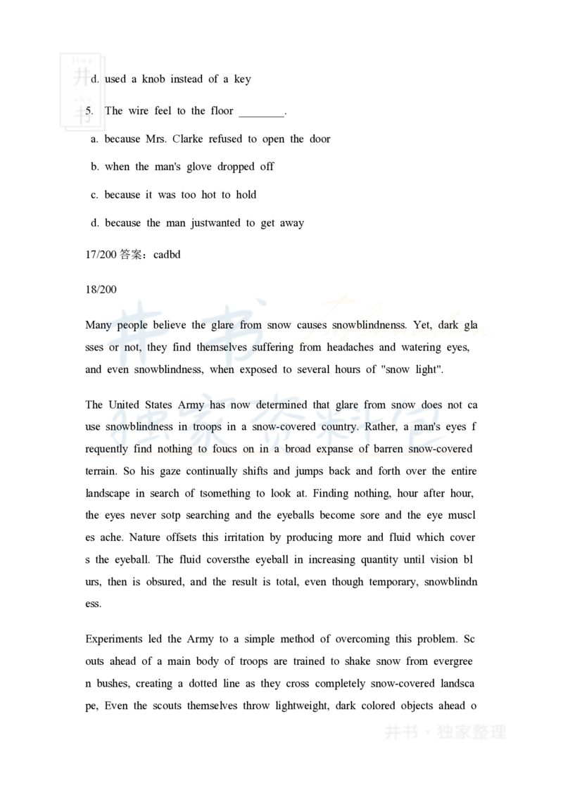 大学英语四级阅读40篇(含答案)_大学英语四六级_赠送_四六级作文模板+单词_阅读