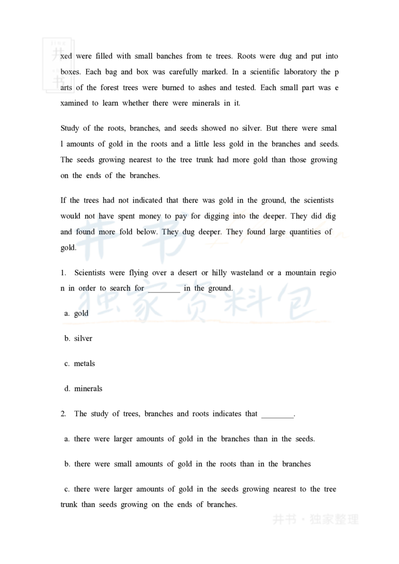 大学英语四级阅读40篇(含答案)_大学英语四六级_赠送_四六级作文模板+单词_阅读
