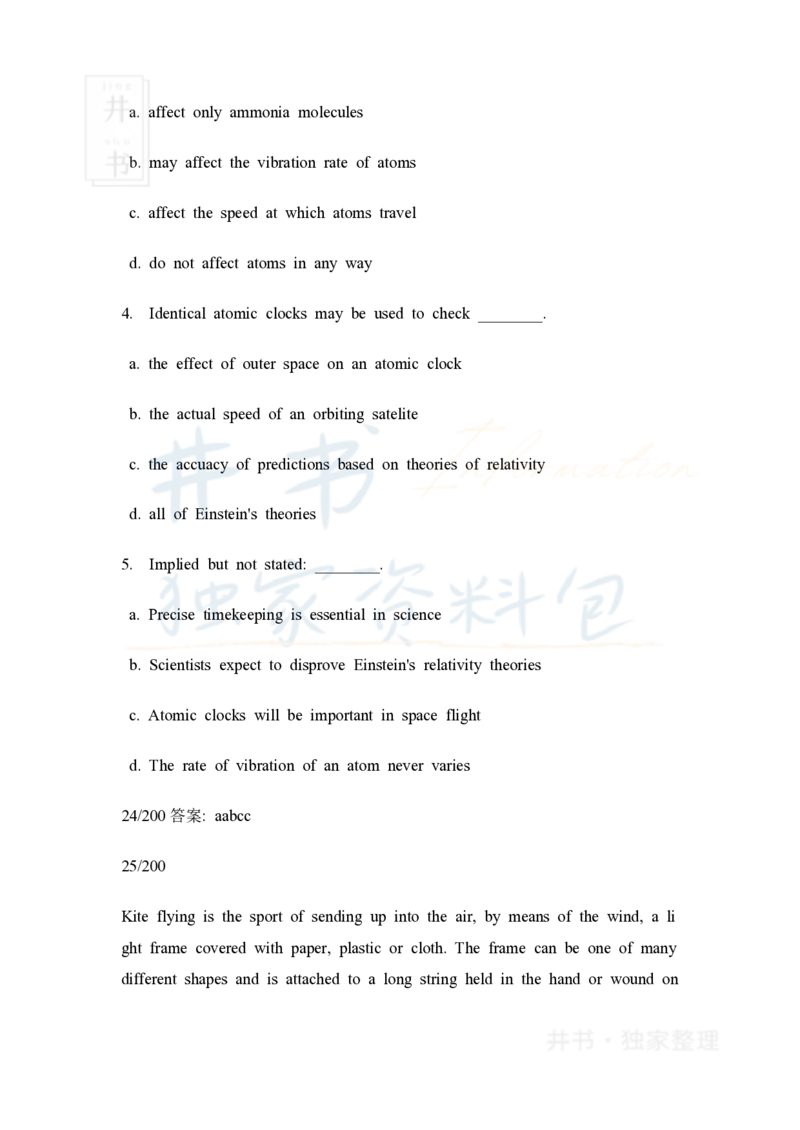 大学英语四级阅读40篇(含答案)_大学英语四六级_赠送_四六级作文模板+单词_阅读