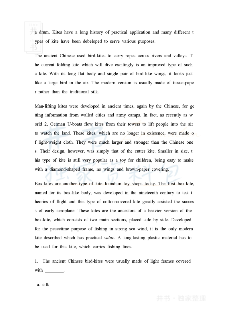 大学英语四级阅读40篇(含答案)_大学英语四六级_赠送_四六级作文模板+单词_阅读