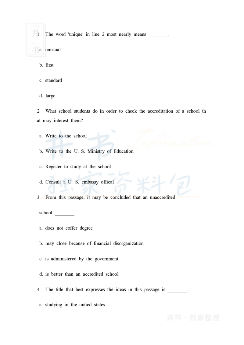 大学英语四级阅读40篇(含答案)_大学英语四六级_赠送_四六级作文模板+单词_阅读