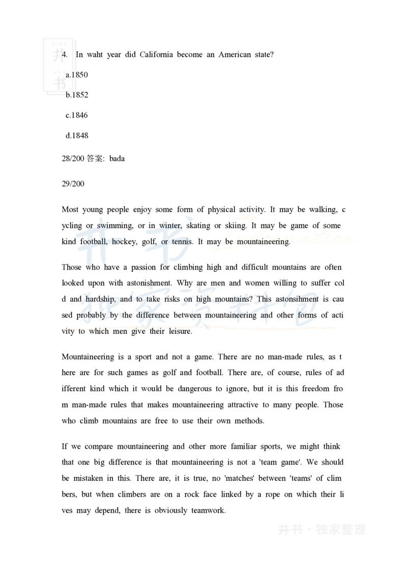 大学英语四级阅读40篇(含答案)_大学英语四六级_赠送_四六级作文模板+单词_阅读