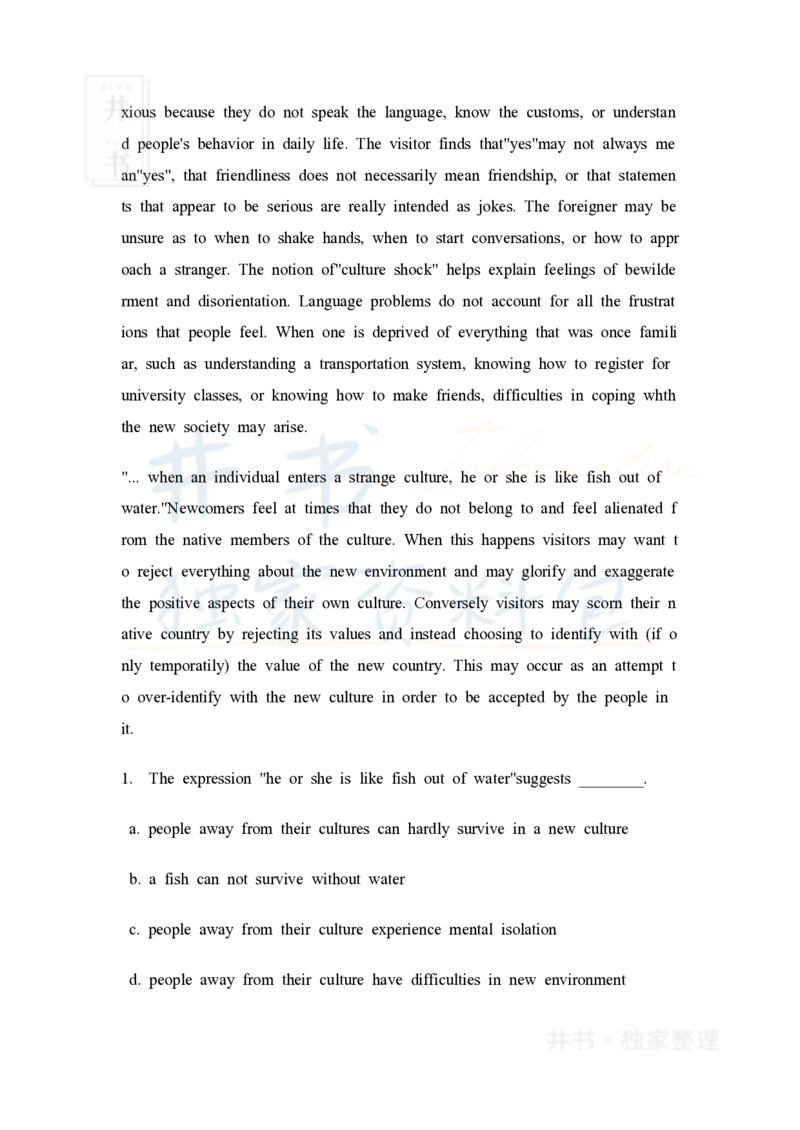 大学英语四级阅读40篇(含答案)_大学英语四六级_赠送_四六级作文模板+单词_阅读