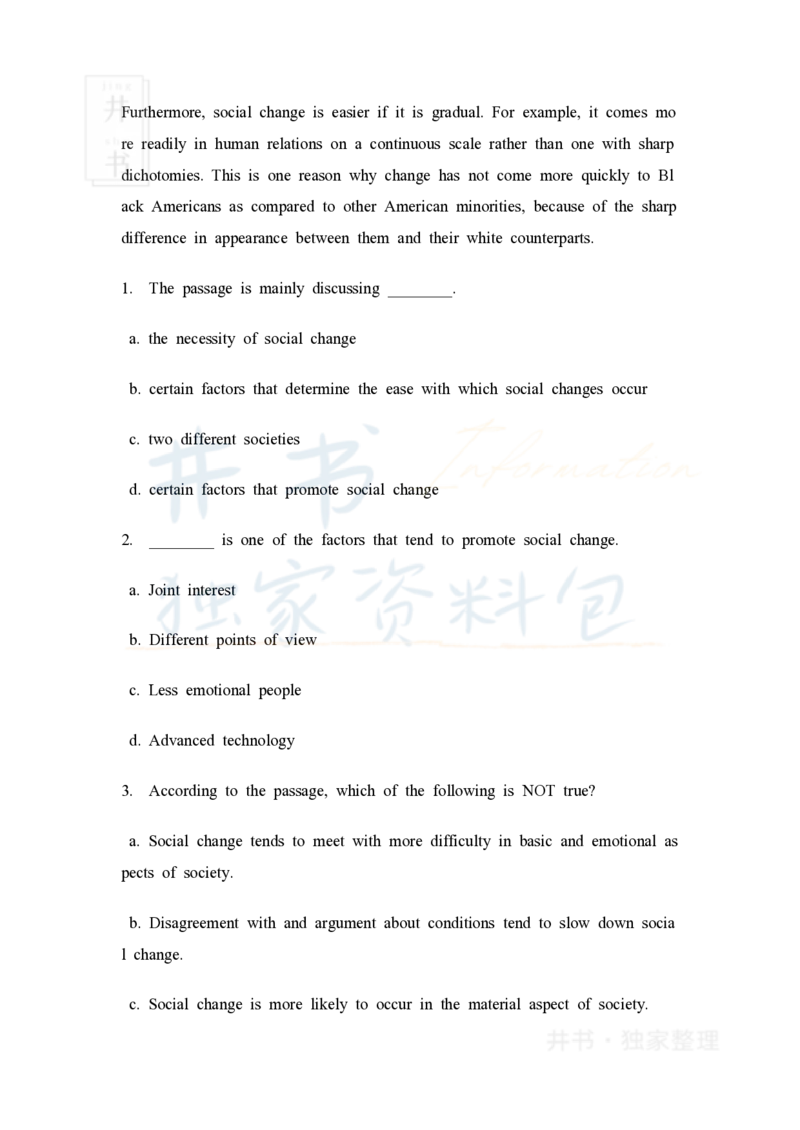 大学英语四级阅读40篇(含答案)_大学英语四六级_赠送_四六级作文模板+单词_阅读