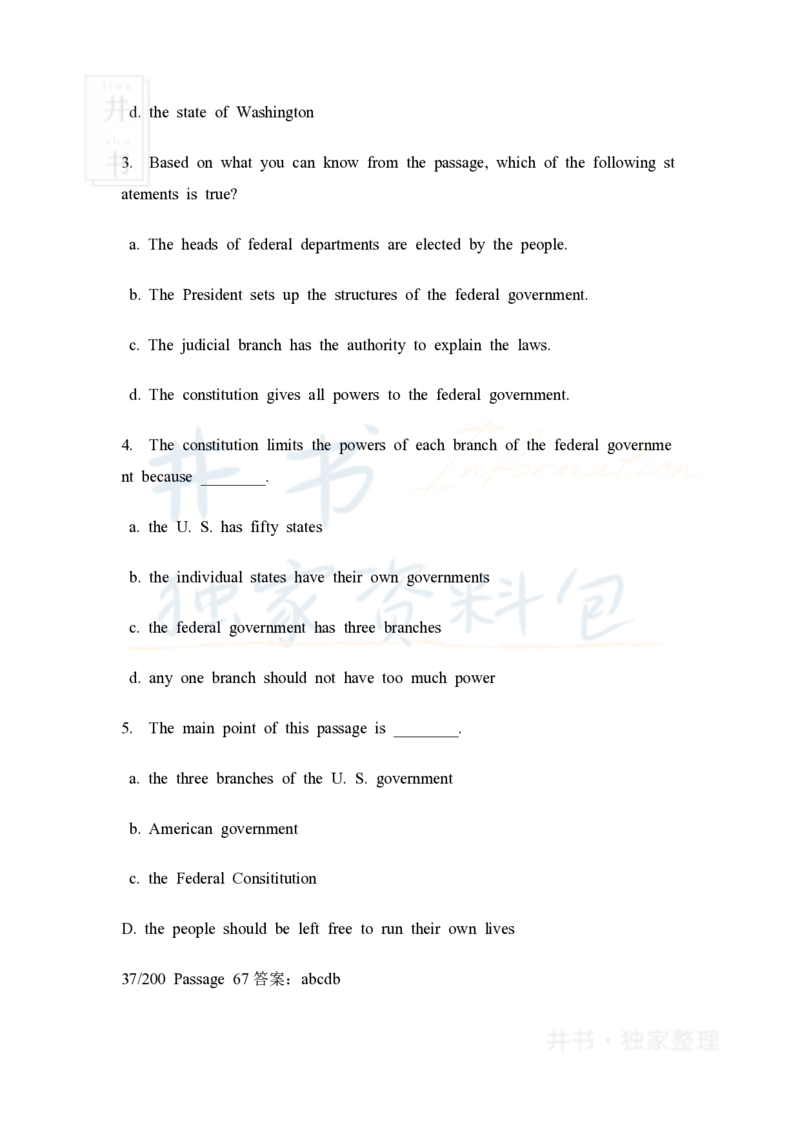 大学英语四级阅读40篇(含答案)_大学英语四六级_赠送_四六级作文模板+单词_阅读