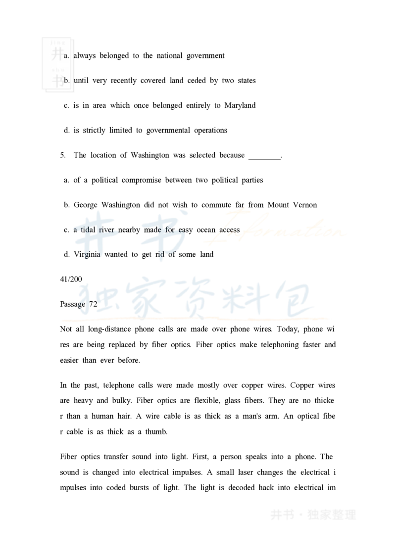 大学英语四级阅读40篇(含答案)_大学英语四六级_赠送_四六级作文模板+单词_阅读