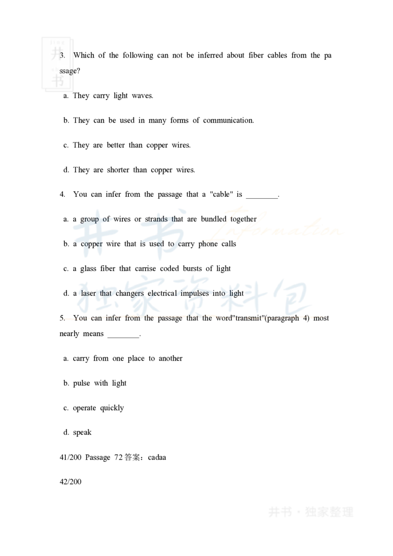 大学英语四级阅读40篇(含答案)_大学英语四六级_赠送_四六级作文模板+单词_阅读