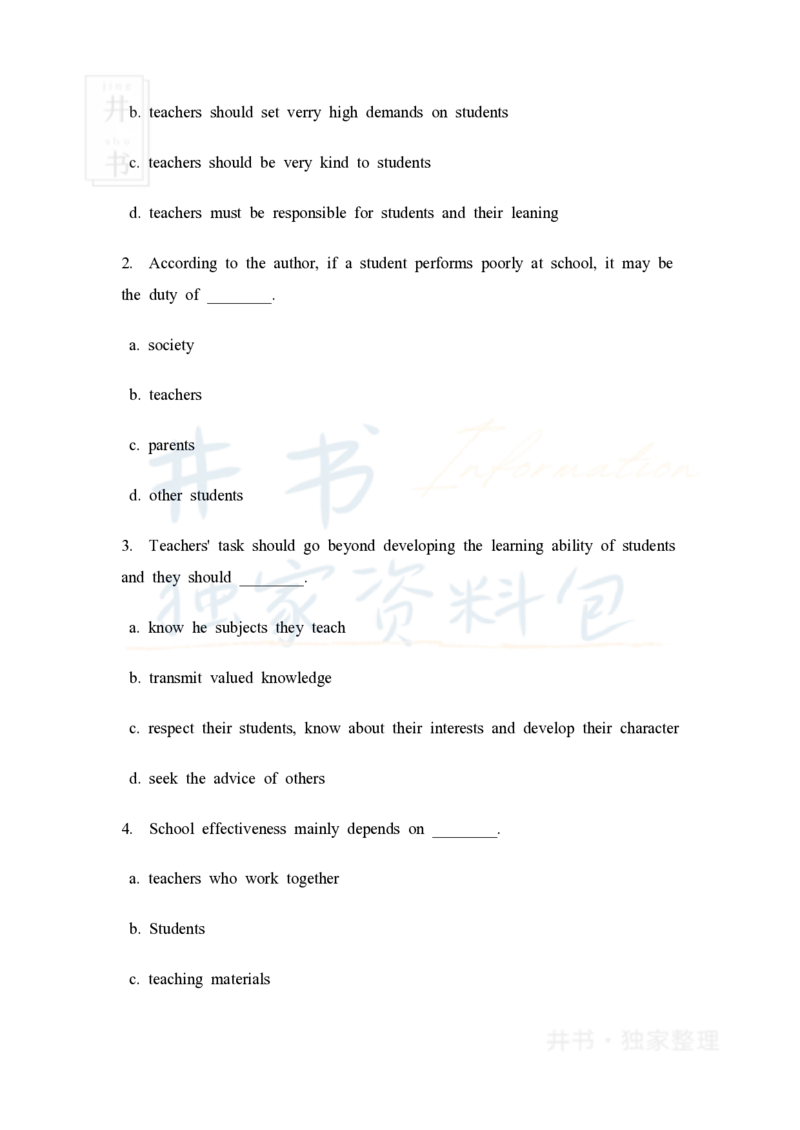 大学英语四级阅读40篇(含答案)_大学英语四六级_赠送_四六级作文模板+单词_阅读