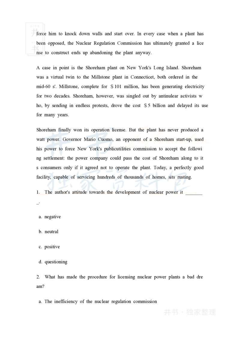 大学英语四级阅读40篇(含答案)_大学英语四六级_赠送_四六级作文模板+单词_阅读