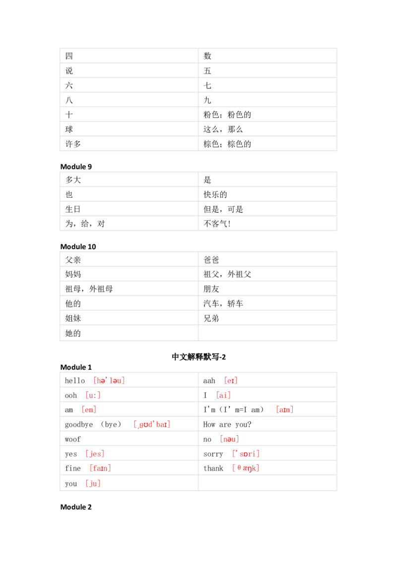 外研版（一起）小学英语一年级上册单词默写_26春四年级上下册人教版_四上英语合集人教版PEP英语四年级上册新教材（教学视频+课件+动画+音频+练习+教案）_17练习资料_1-6年级上册