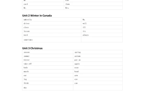 冀教版（一起）英语六年级上册单词默写表_26春四年级上下册人教版_四上英语合集人教版PEP英语四年级上册新教材（教学视频+课件+动画+音频+练习+教案）_17练习资料_冀教版（一起）