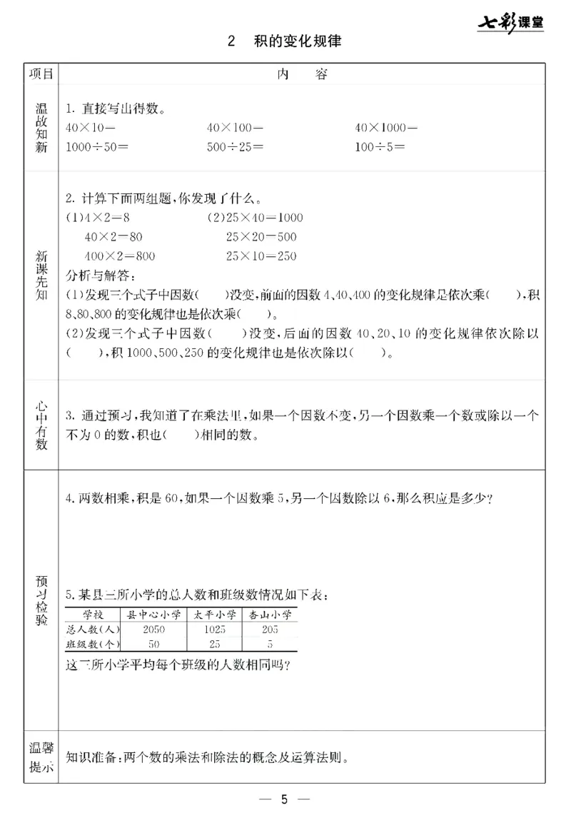 冀教版数学四年级下册预习卡_26春四年级上下册人教版_四上英语合集人教版PEP英语四年级上册新教材（教学视频+课件+动画+音频+练习+教案）_17练习资料_《预习卡》_小学数学冀教版