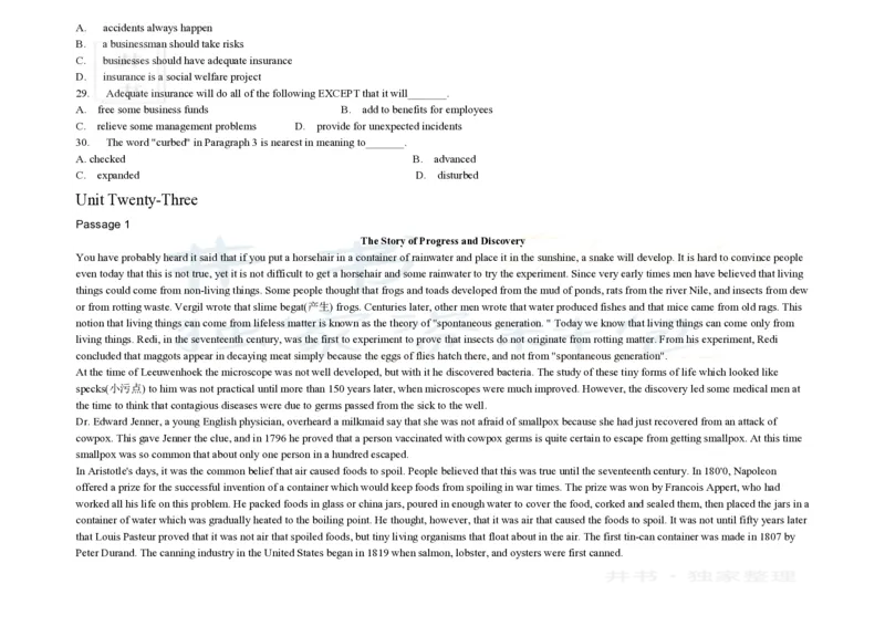 大学英语四级阅读200篇_大学英语四六级_赠送_四六级作文模板+单词_阅读