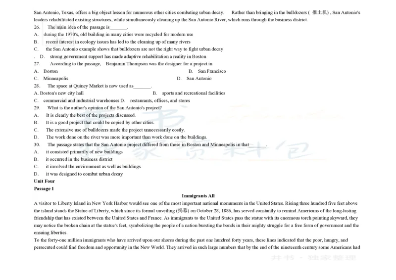 大学英语四级阅读200篇_大学英语四六级_赠送_四六级作文模板+单词_阅读