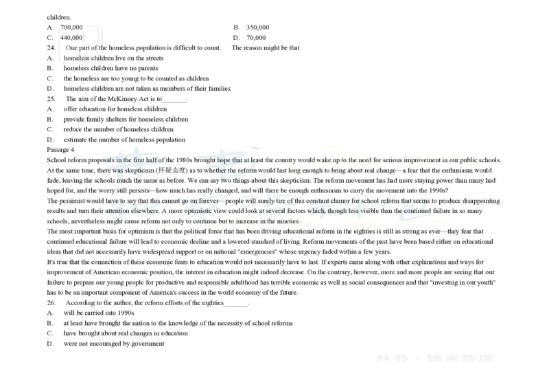 大学英语四级阅读200篇_大学英语四六级_赠送_四六级作文模板+单词_阅读