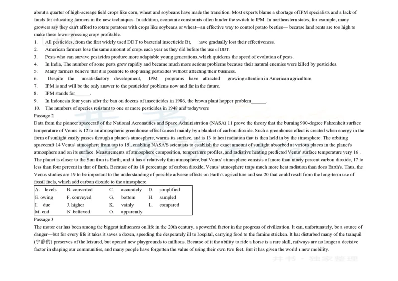 大学英语四级阅读200篇_大学英语四六级_赠送_四六级作文模板+单词_阅读